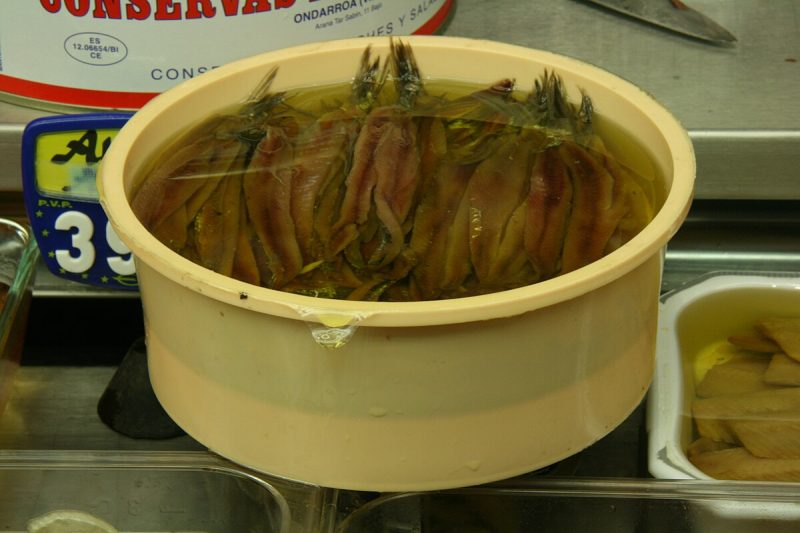 anchovies in oil