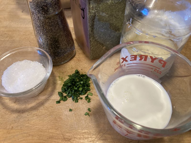ingredients for buttermilk ranch dressing