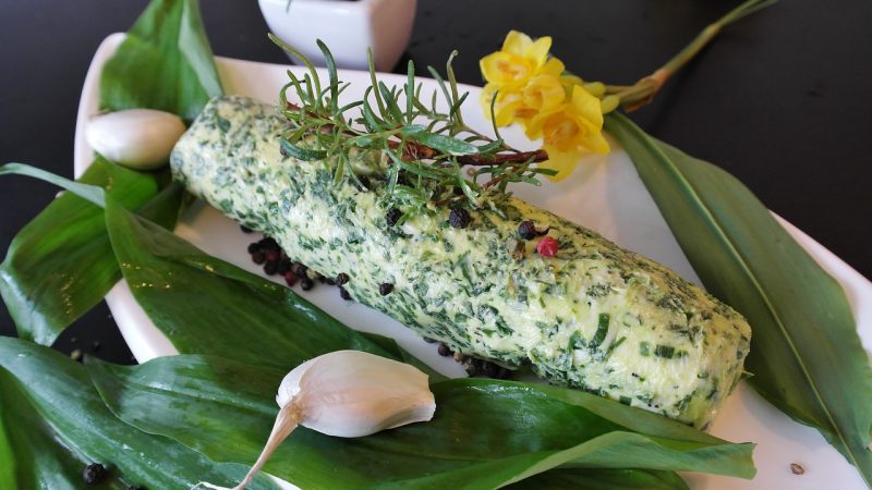 butter with added chopped green herbs