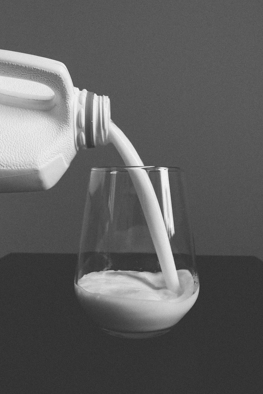 buttermilk being poured into a glass