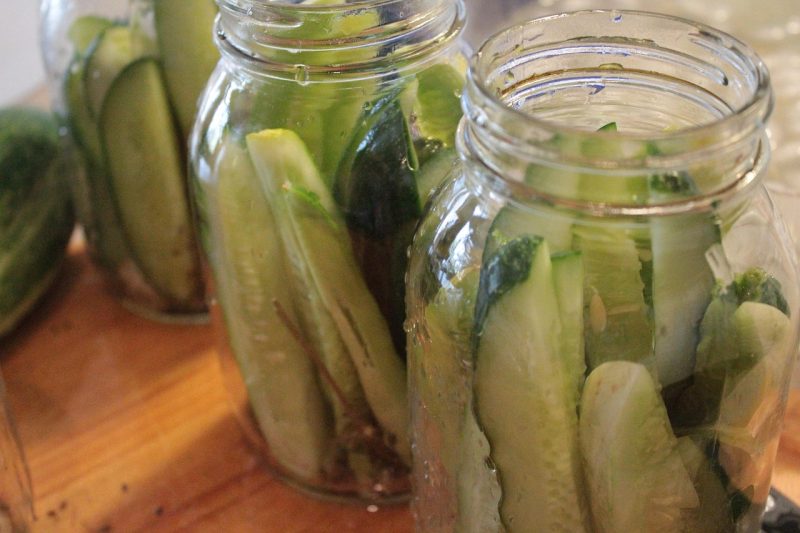 cucumbers ready to pickle
