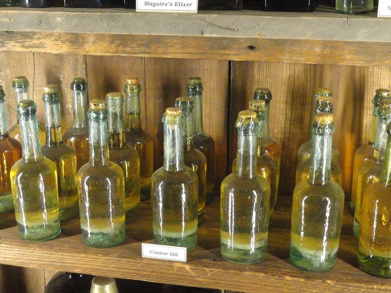 bottles of castor oil