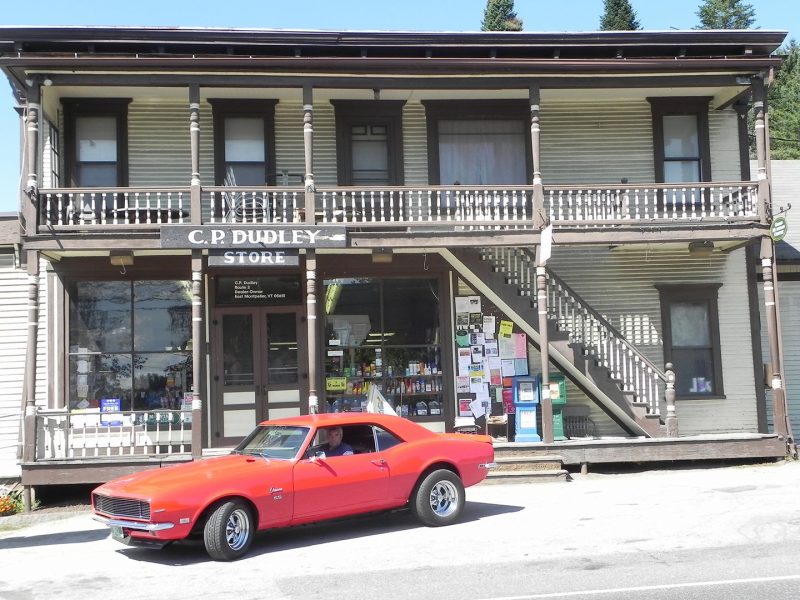 cp dudley general store in vermont and a camero
