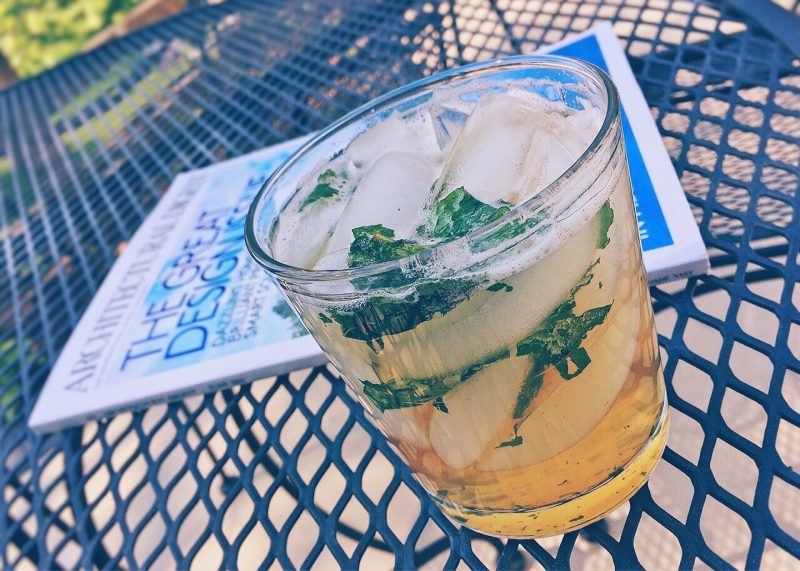 basil in a refreshing drink
