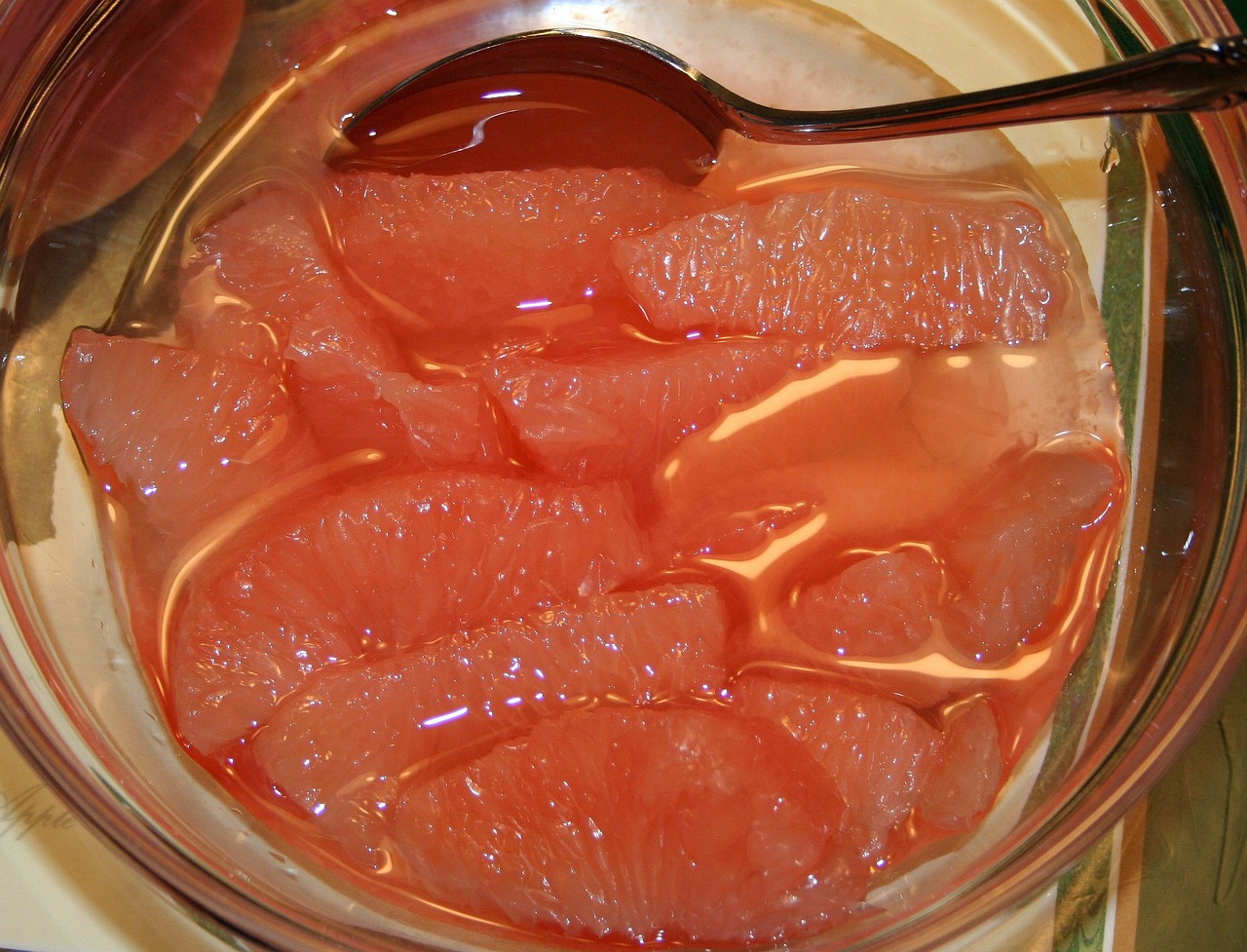 grapefruit ready for roots and fruits salad