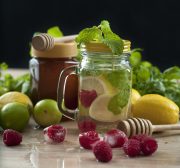 honey water with fruit