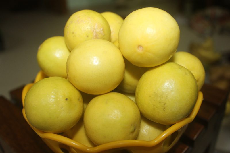 meyer lemons in a bowl
