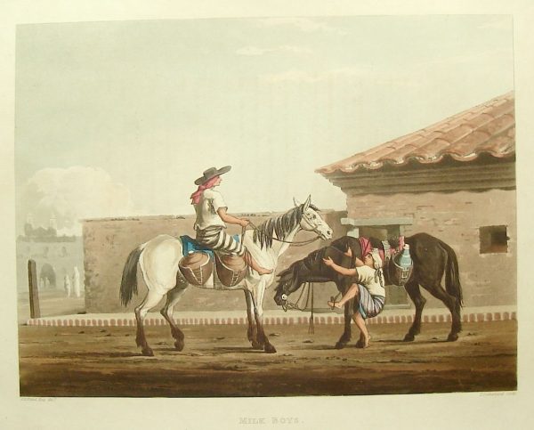 milk boys delivering milk in south america in 1820
