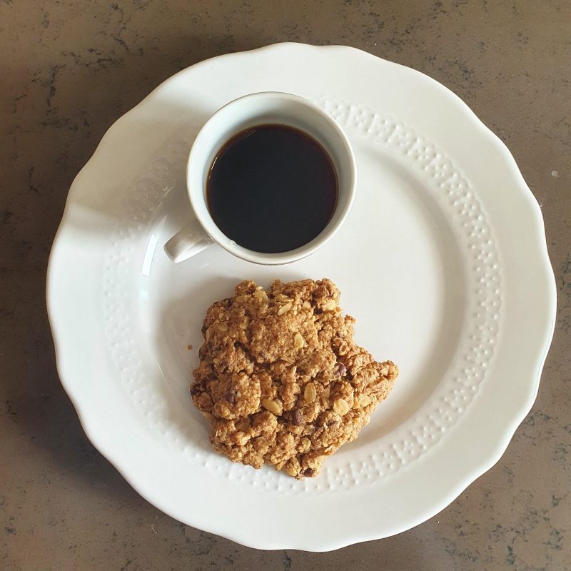 oatmeal cookie and coffee