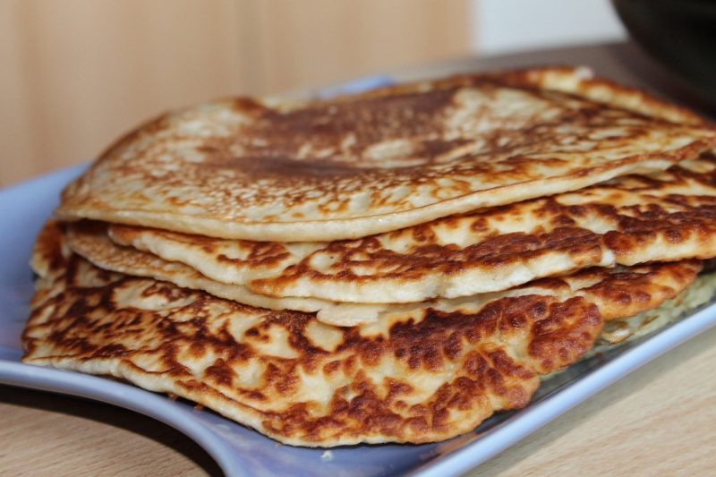 cooked pancakes on a plate