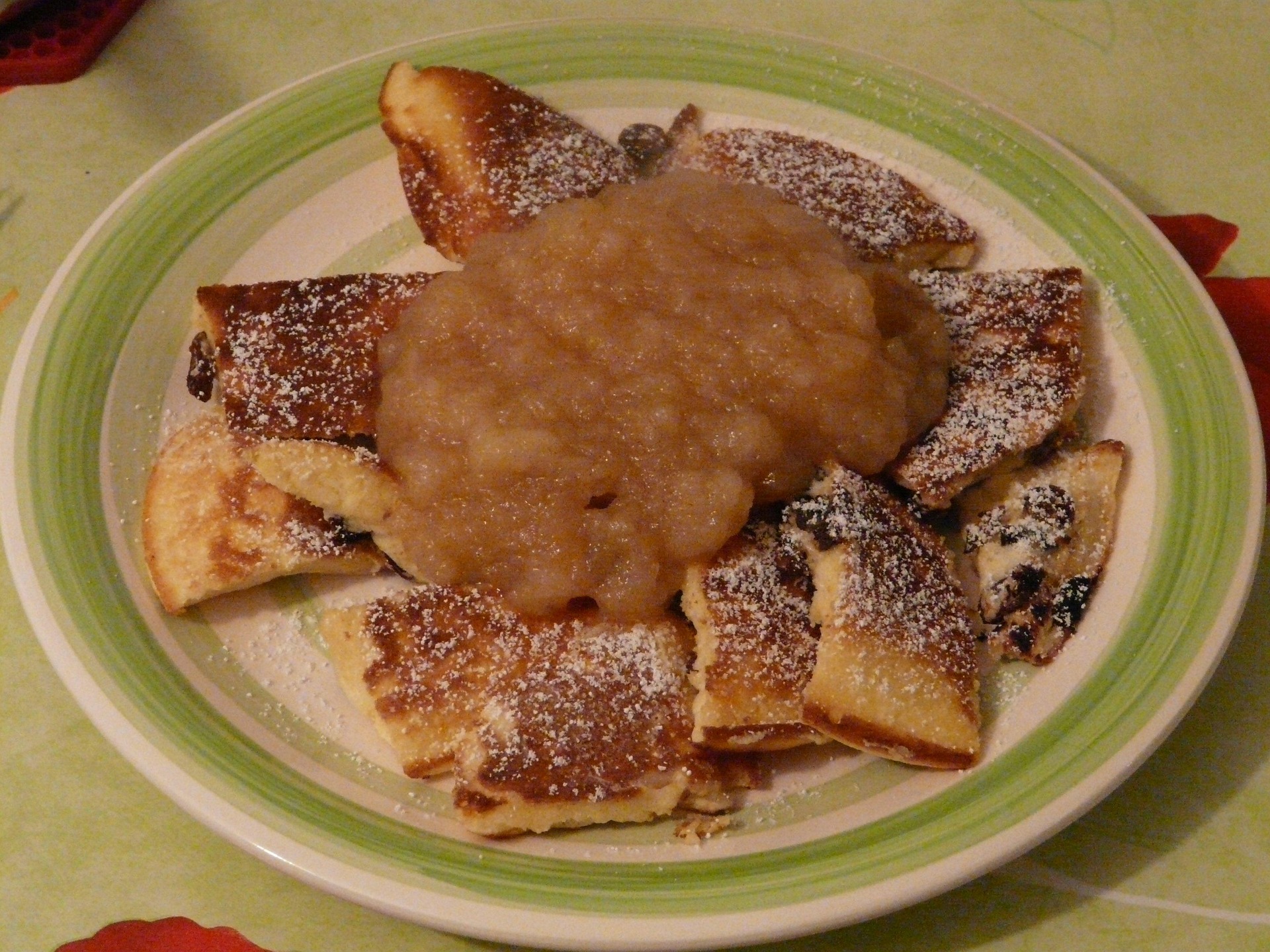 mesquite pancakes with applesauce