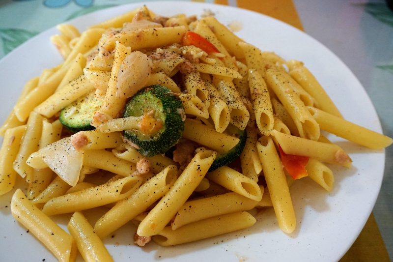zucchini cooked with pasta