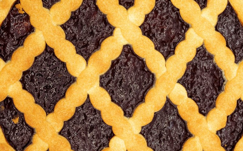 berry pie with a lattice crust