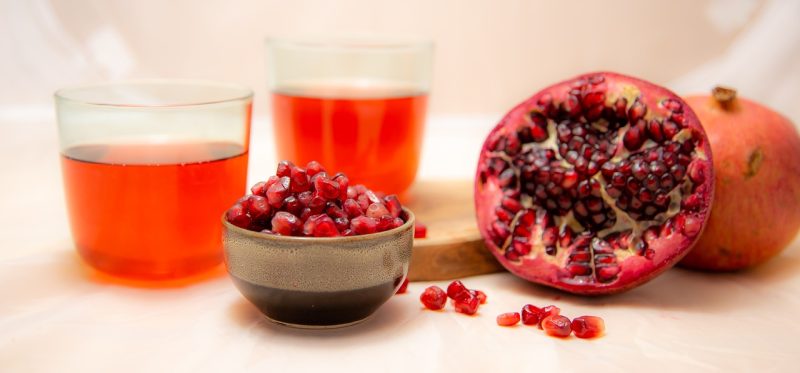 pomegranate juice being made for a recipe